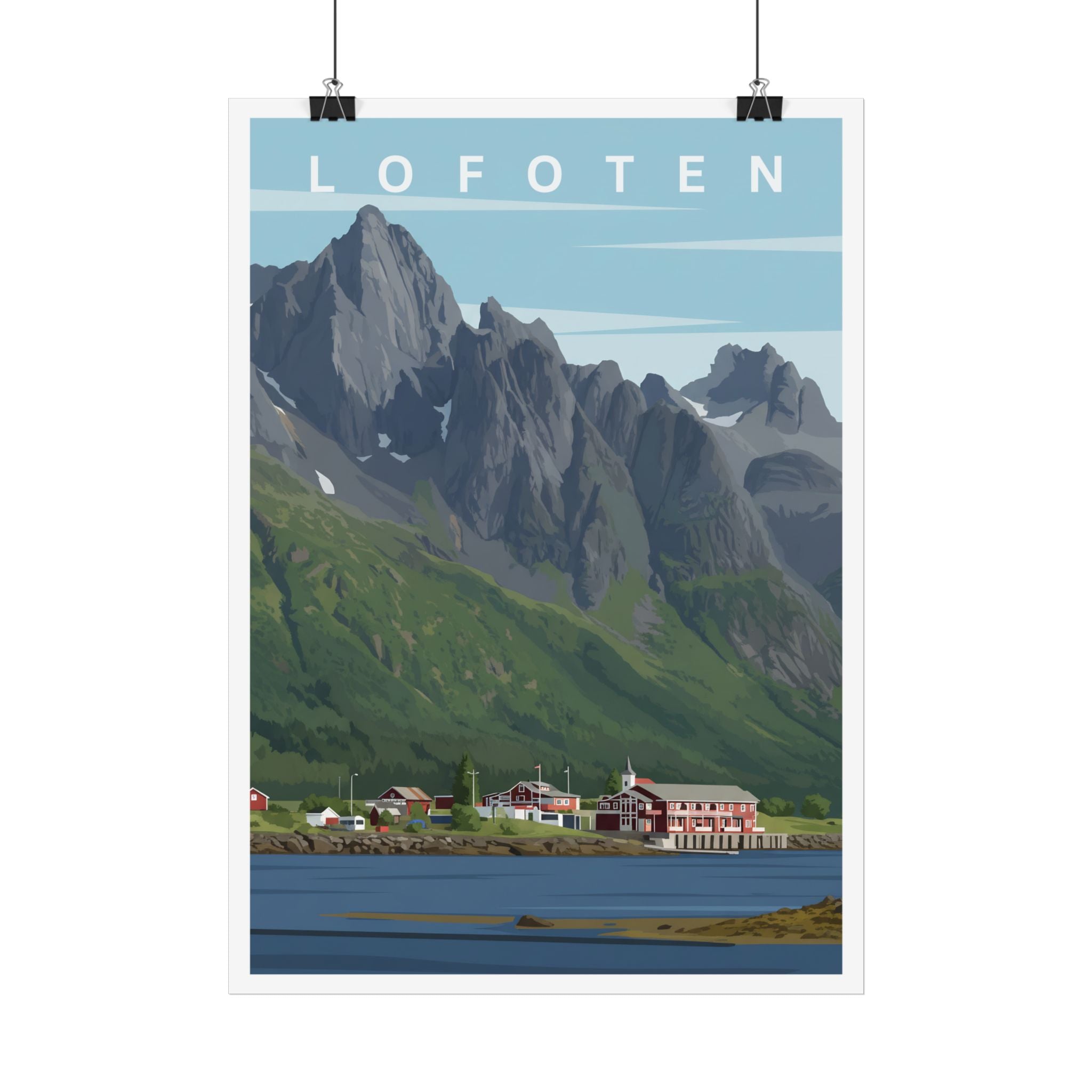 Vintage Lofoten Travel Poster - Nordic Lifestyle