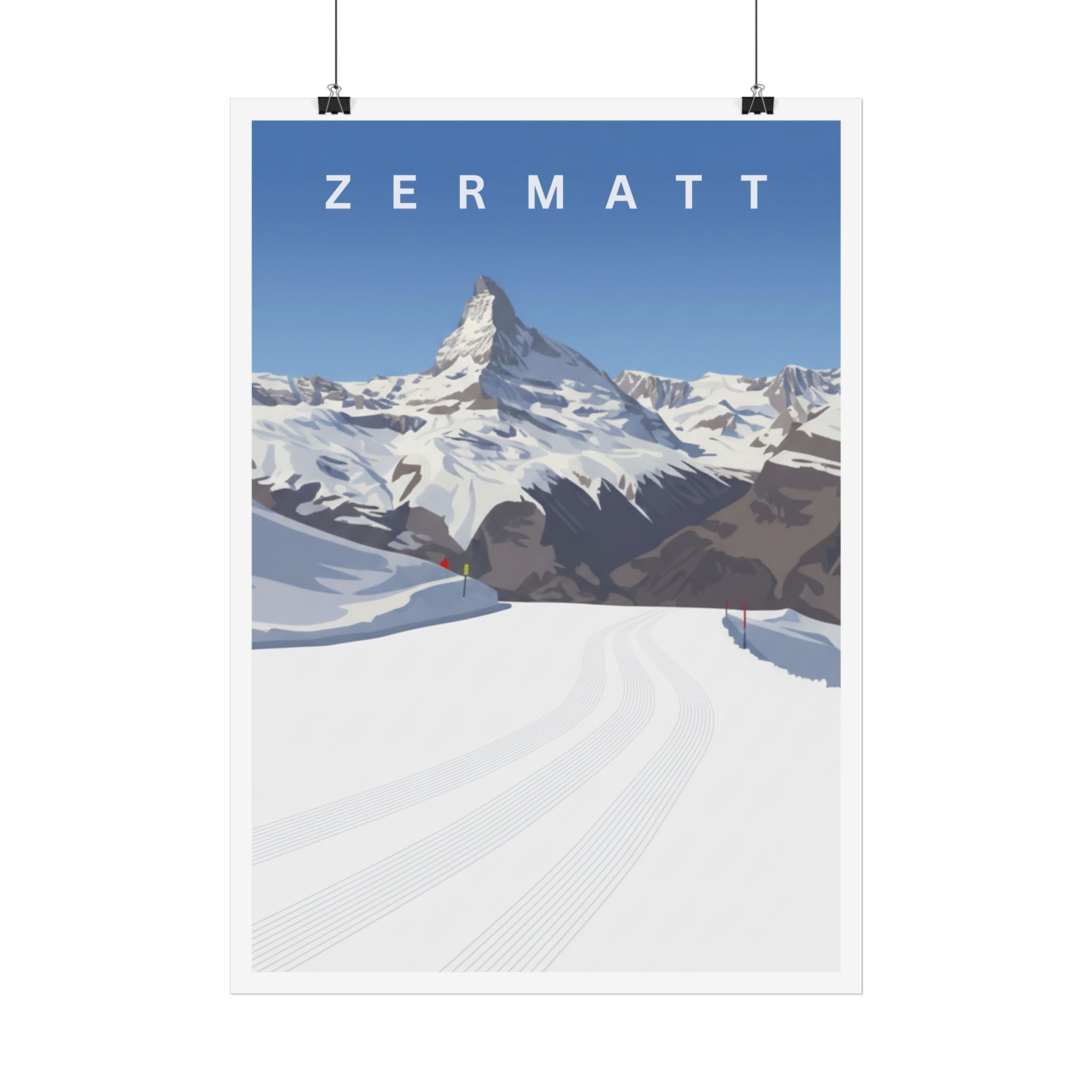 Vintage Zermatt Travel Poster - Mountain Lifestyle