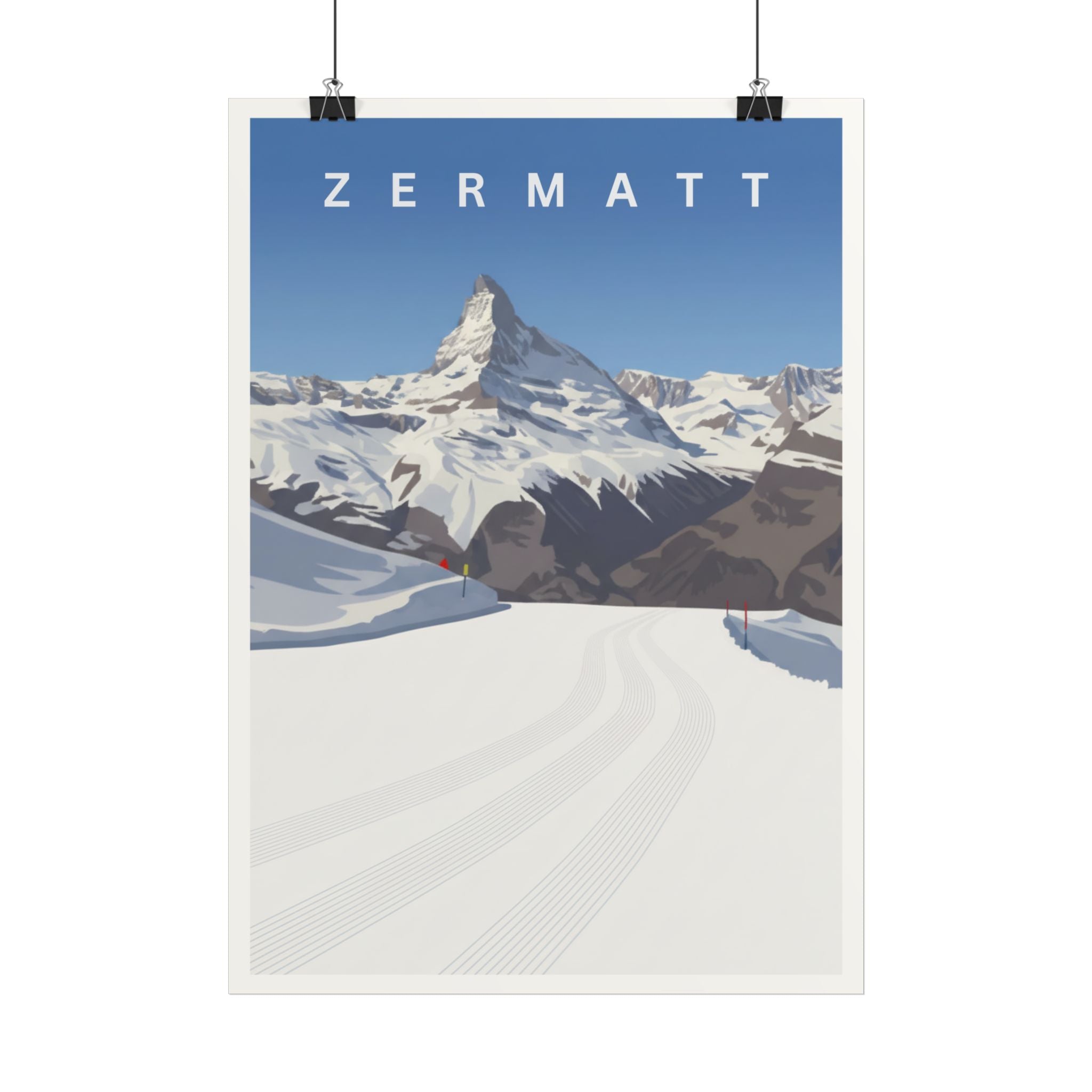 Vintage Zermatt Travel Poster - Mountain Lifestyle