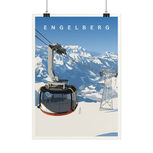 Vintage Engelberg Travel Poster – Mountain Lifestyle