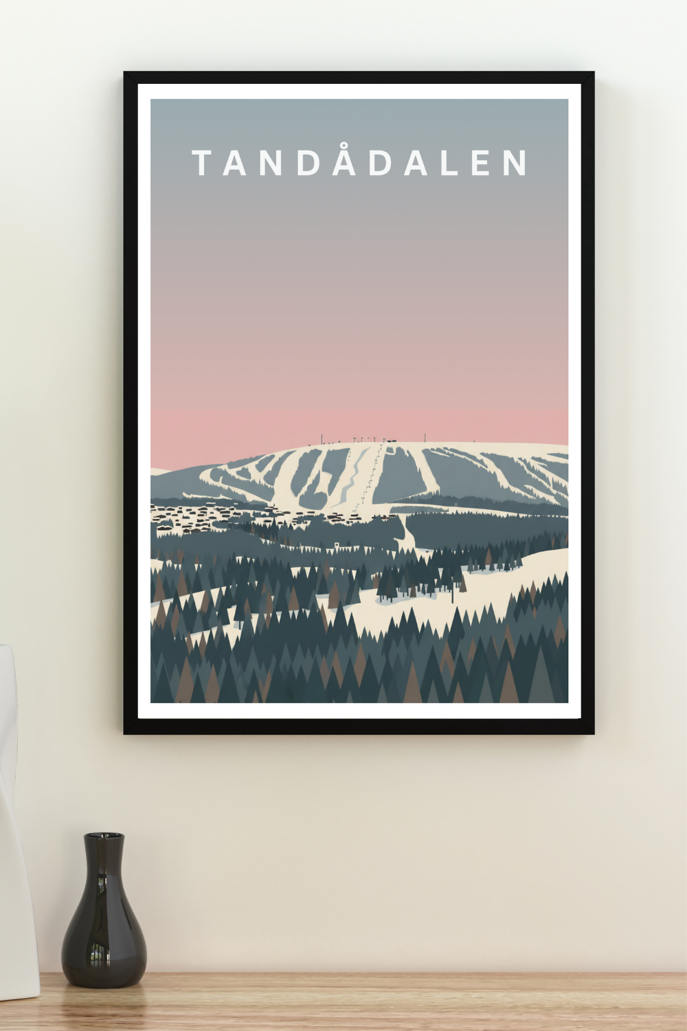 Vintage Tandålen Ski Poster - Nordic Lifestyle