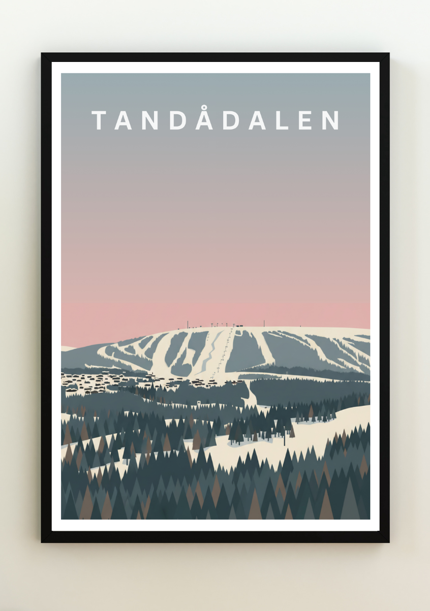 Vintage Tandålen Ski Poster - Nordic Lifestyle