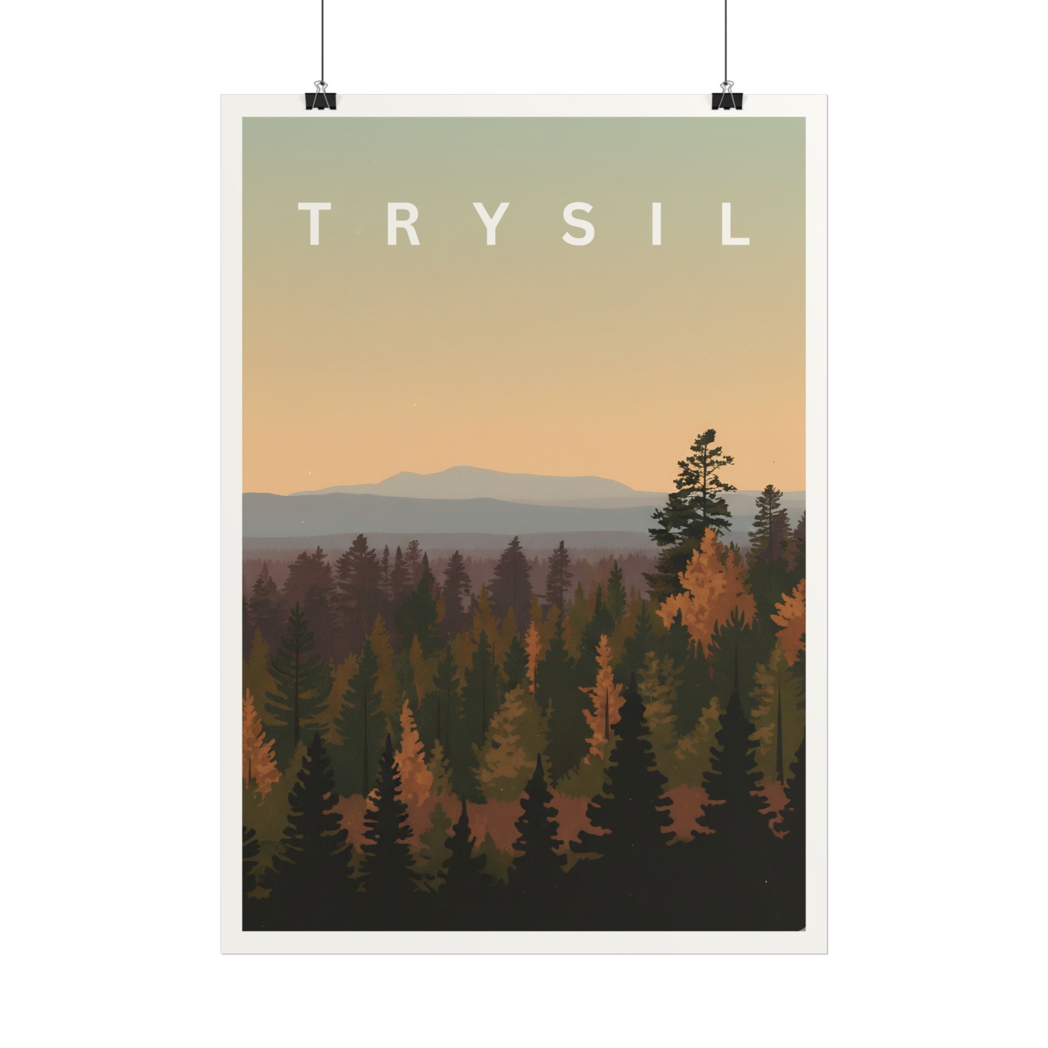 Vintage Trysil Travel Poster - Nordic Lifestyle