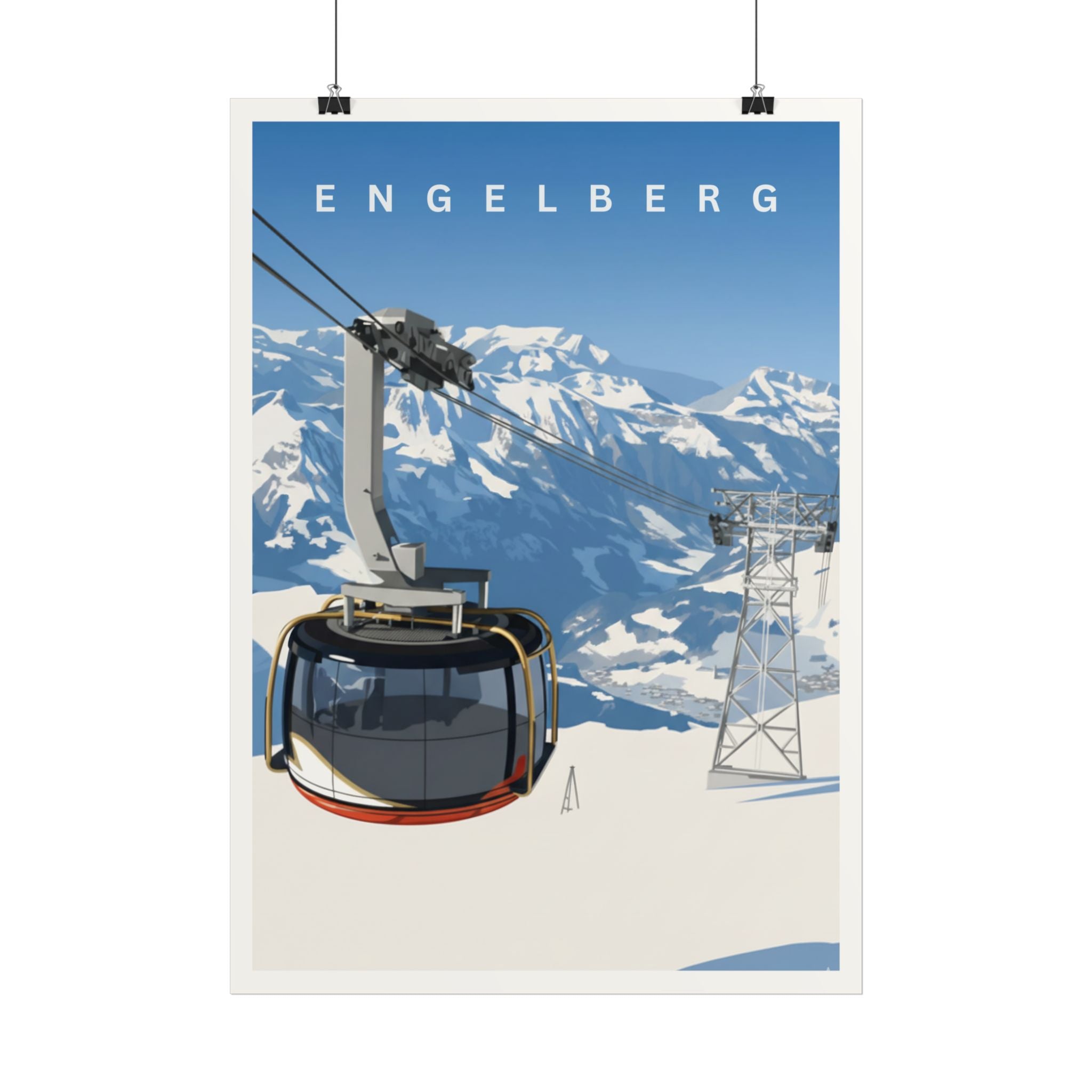 Vintage Engelberg Travel Poster – Mountain Lifestyle