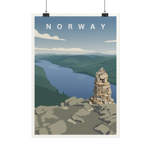 Vintage Norway Lake Poster - Nordic Lifestyle