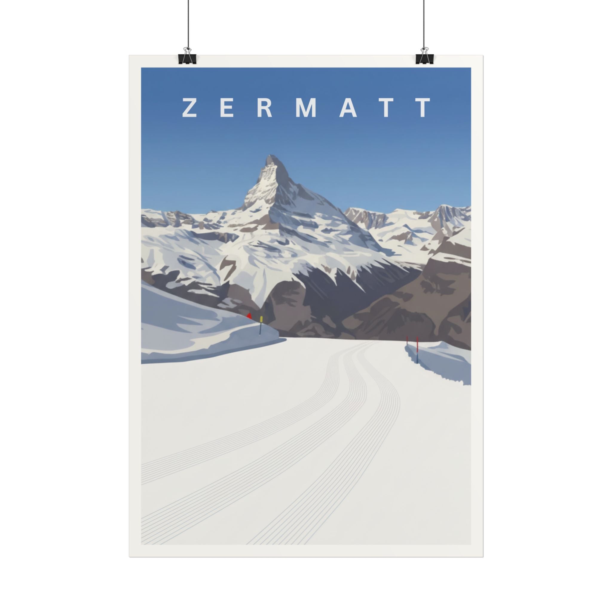 Vintage Zermatt Travel Poster - Mountain Lifestyle
