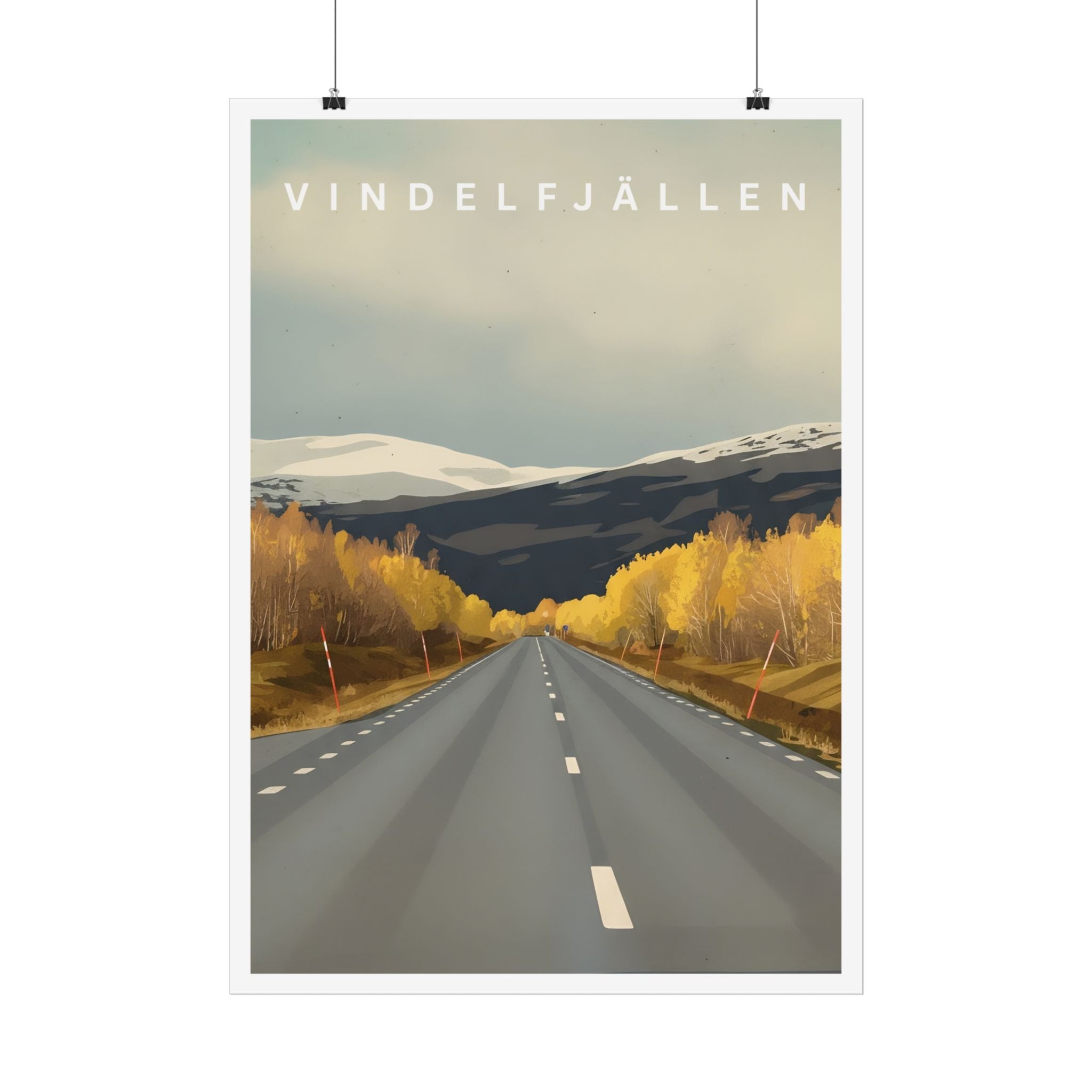 Vintage Vindelfjällen Travel Poster - Nordic Lifestyle